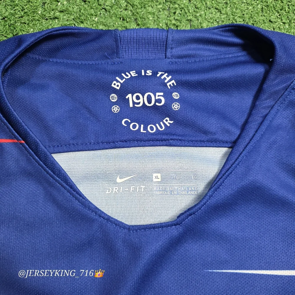 Nike Chelsea FC Eden Hazard #10 2018/2019 Home Blue Jersey XL EPL Patch_7